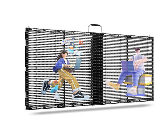 500X1000mm PH5-10 Buiten Hoog helderheid Hoog vernieuwingssnelheid LED Transparante display