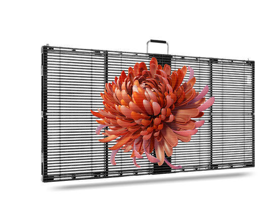 Dun en licht buitenshuis Sealess Design Super Slim Transparante LED Scherm