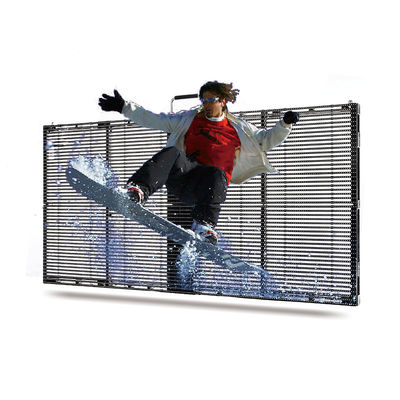 Naadloos doorzichtig LED-scherm-display buiten volkleurig met een brede kijkhoek