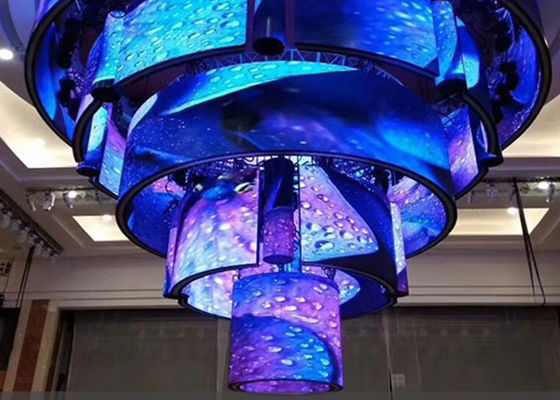 Super Slim Kas Flexibel LED-scherm Op maat gemaakte hoge helderheid