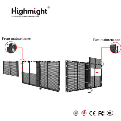500 mm*1000 mm TRA-F PH3-7 buiten modulair montage hoog helder LED Transparent Display Screen