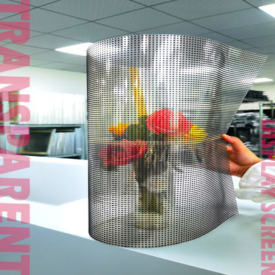 Hoogtransparant LED-kristalfilmscherm Ultradun ontwerp Grensloos transparant scherm