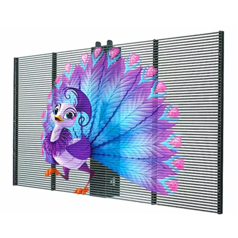 500*1000 TRA-M Indoor Transparent LED Screen Display Gemakkelijk te installeren in winkelcentrum