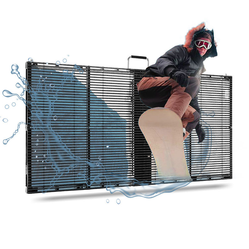 500mm*1000mm PH3-7 buiten Full Color hoog helderheid LED Transparent Display Screen