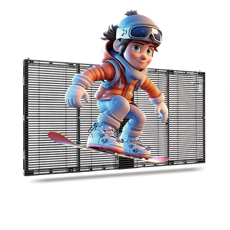 Transparante LED-scherm HT 500*1000 multi-installatie manier 3D Transparante videomuur